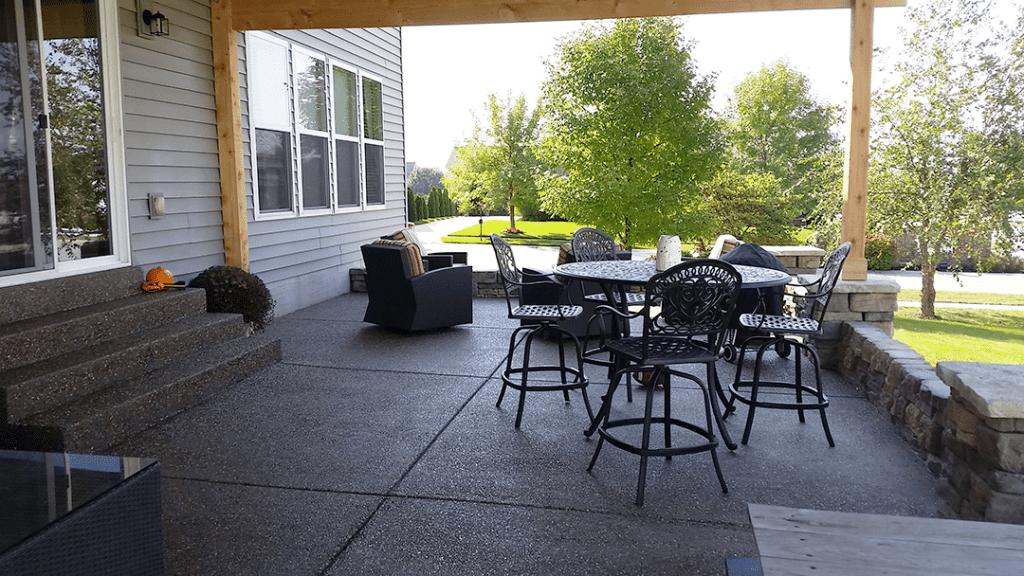 A fully furnished outdoor living space.